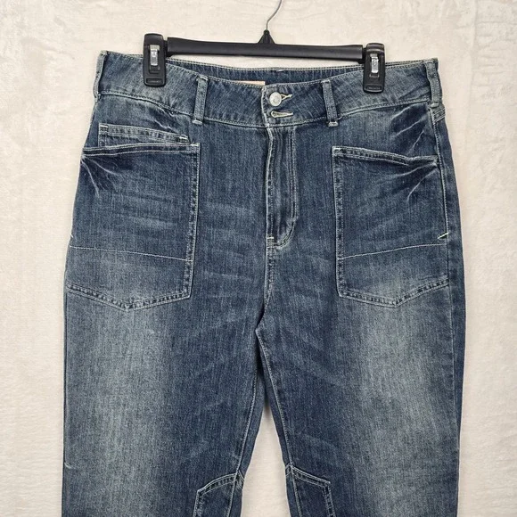 Anthropologie Blue Cropped Jeans - Picture 4 of 14